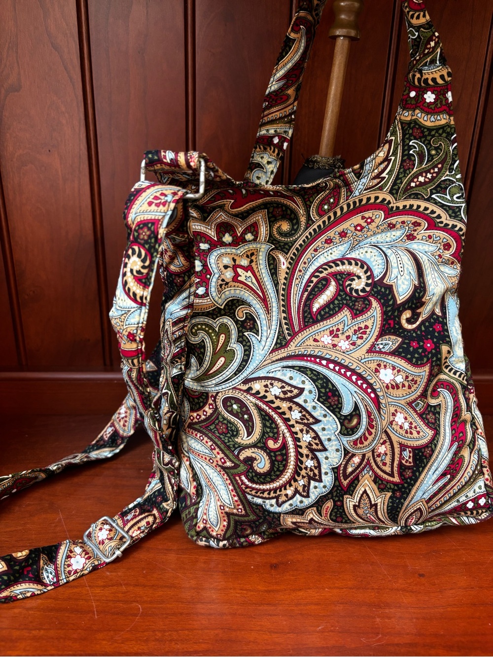 VTG paisley patterned tapestry crossbody bag from the brand Isabella's Journey.